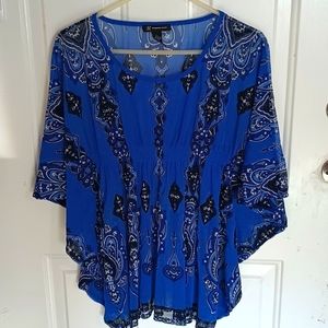 Blue Print Blouse